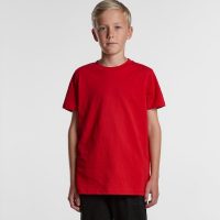 boy in a red kids t-shirt